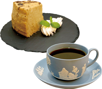 春雨シフォン（500円／税込）春雨珈琲（450円／税込）
