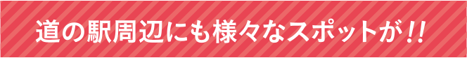 道の駅周辺にも様々なスポットが!!
