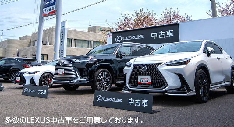 多数のLEXUS中古車をご用意しております。