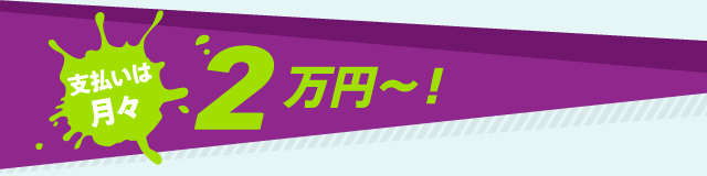 支払いは月々2万円〜!
